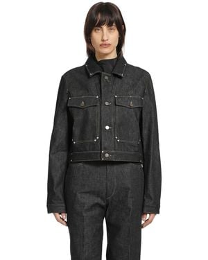Lemaire Denim Studded Jacket - Black