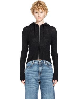 Our Legacy Fuzzy Alpaca Compact Hood - Black