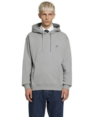 Valentino Vlogo Hoodie - Gray