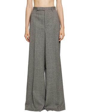 Rick Owens Tower Wide Tailored Trousers - Grey