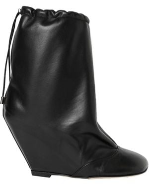 NVL-GARDE Elephant Wedge Short Boots - Black