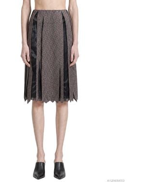 Maison Margiela Fusion Paisley Midi Skirt - Black