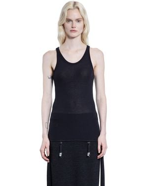 Lemaire Sleeveless Tank Top With Suspenders - Blue