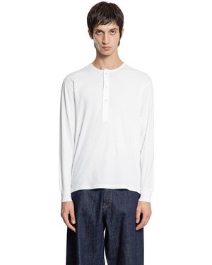 Tom Ford Cotton Stretch Rib Henley T-Shirt - White