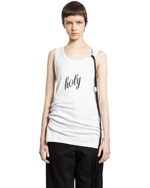 Ann Demeulemeester Seva 'Holy' Print Tank Top - White