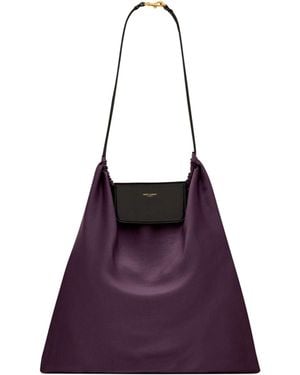 Saint Laurent Foulard Folding Pouch - Purple