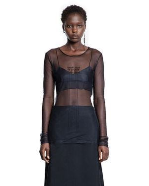 Ann Demeulemeester Fiene ''angel Divine'' Tulle Long Sleeve Top - Blue