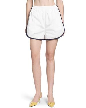 Prada Cotton Poplin Shorts - White