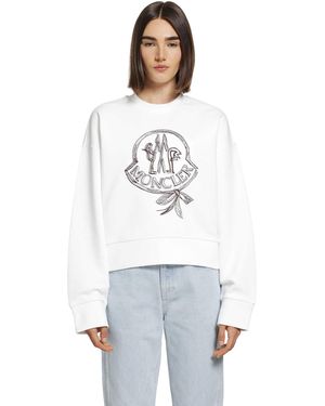 Moncler Ribbon Logo Sweatshirt - White