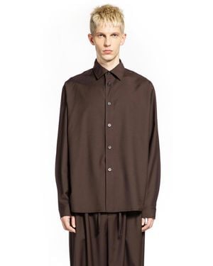ROSE BURRITO Wool Overshirt - Brown