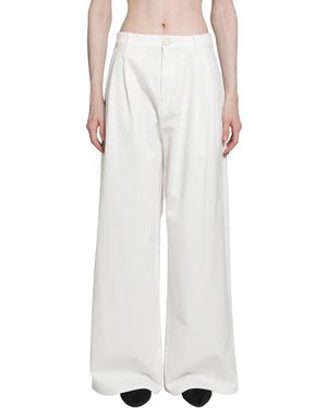 Jil Sander Cotton Drill Trousers - White