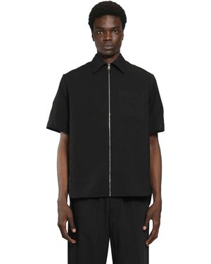 Givenchy Couture Seam Zip-Up Shirt - Black