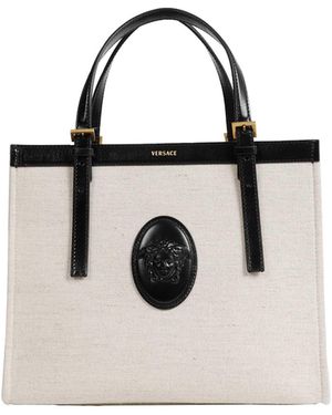 Versace Rivière Canvas Tote Bag - Black