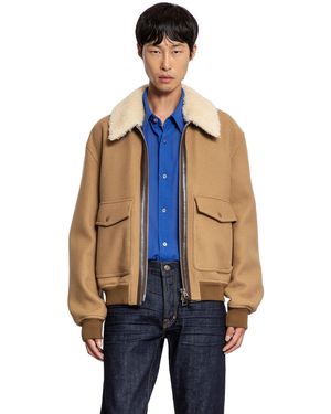 Tom Ford Blouson In Twill Affilato - Blue