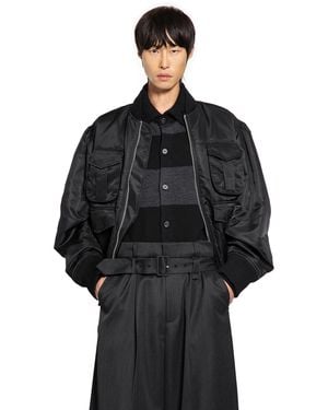 Simone Rocha Multi Pocket Bomber Jacket - Black