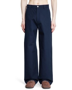 Gucci Heavy Cotton Canvas Workwear Trousers - Blue