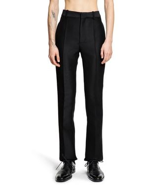 Loewe Wool Silk Tailored Pants - Black