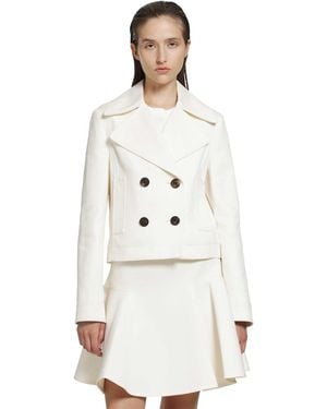 Burberry Cropped Cotton Jacket - White