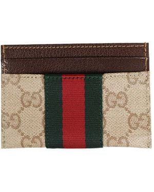 Gucci Coated Gg Canvas Card Holder - Brown