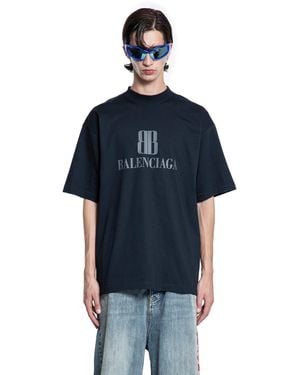 25FW BALENCIAGA NANO BB Tシャツ ミディアムフィット ホワイト の ウィメンズ Nano BB Tシャツ ミディアムフィット