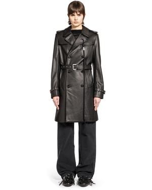 Ann Demeulemeester Eda Fitted Double Breasted Coat - Black