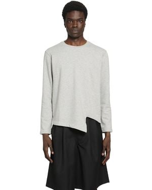 Comme des Garçons Cut-Out Long Sleeve T-Shirt - Grey