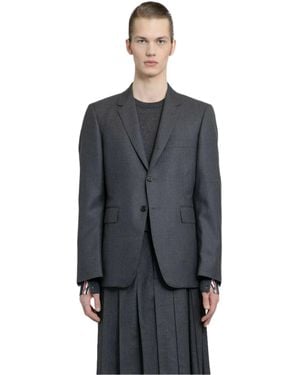 Thom Browne Super 120's Twill Classic Sports Blazer - Grey