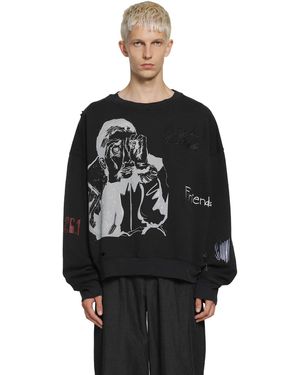 Song For The Mute 'Peaking Kid' Relaxed Sweatshirt - Black