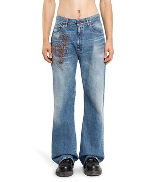 KHOKI Embroidered Jeans - Blue