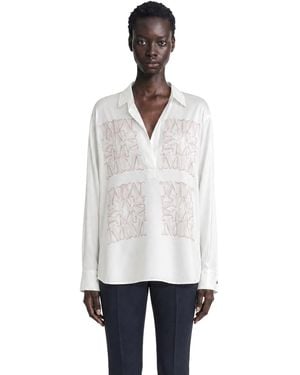 Max Mara Marabesque Silk Twill Shirt - White