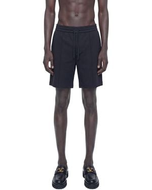 Valentino Cotton Jersey Shorts - Blue