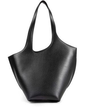The Attico La Scoop Medium Shoulder Bag - Black
