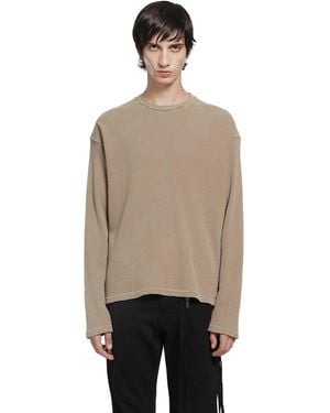 Ann Demeulemeester Emil 'The Velvet Evening' Long Sleeve T-Shirt - Natural