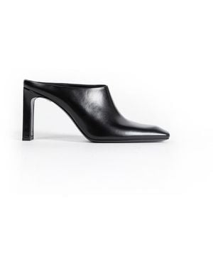 TOTEME Bar Box-Leather Mules - Black