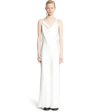 Ann Demeulemeester Nura Long Slip Dress With Front Panel - White