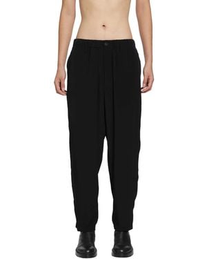 Yohji Yamamoto Ta Tuxedo Double Stitch Trousers - Black