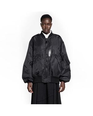 Junya Watanabe Nylon X Faux Fur Bomber - Black