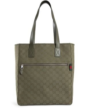 Gucci Classic Gg Canvas Tote Bag - Green