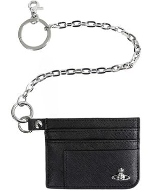 Vivienne Westwood Flat Chain Card Holder - White