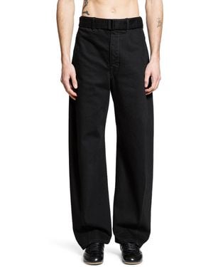Lemaire Twisted Belted Trousers - Black