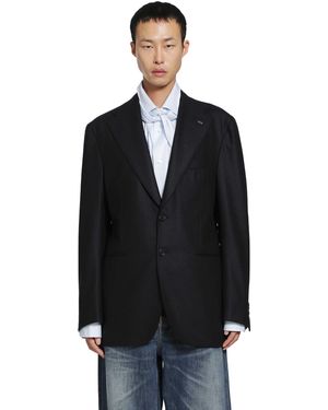 SALON C. LUNDMAN Heavy Flannel Blazer - Black