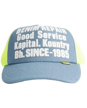 Kapital Denim Repair Service Trucket Hat - Blue