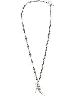 Ann Demeulemeester Mikke Chunky Necklace With Charms - Metallic