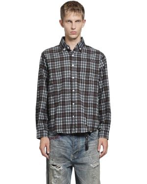 DAGGER Micro Check Flannel Shirt - Black