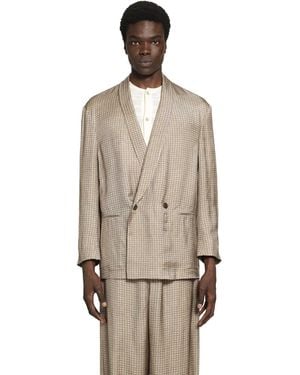 Giorgio Armani Double-Breasted Blazer - Natural