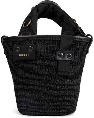 Sacai Hybrid Marche Micro Tote - Black