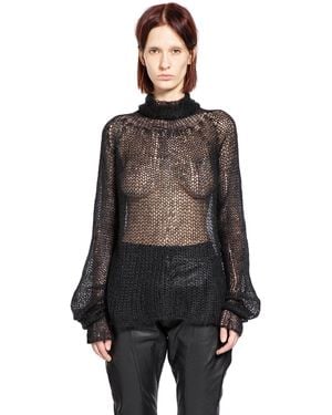 Yehuafan Mohair Turtleneck Sweater - Brown