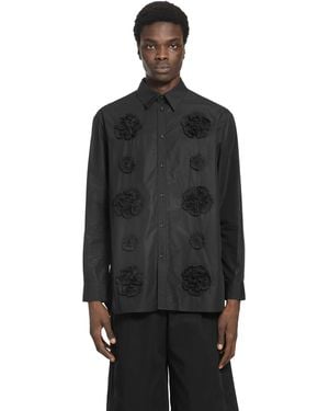 Simone Rocha Frill Flower Easy Shirt - Black