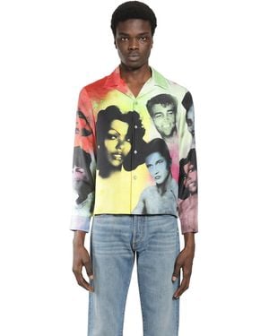 Versace Printed Silk Twill Slim Shirt - Multicolour