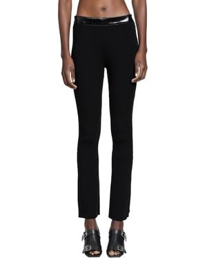 Courreges Vinyl And Knit Flare Pants - Black